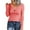 Pink, variant on Annhoo Long Sleeve Shirts for Women Fall V Neck Criss-Cross Knit Ribbed Tops Stretch Slim Tight Blouse Tees