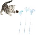 thumbnail image 1 of 3PCS Cat Teaser Wand Interactive Beads Tassel Faux Feather Cat Wand Toy Cat Toy, 1 of 4