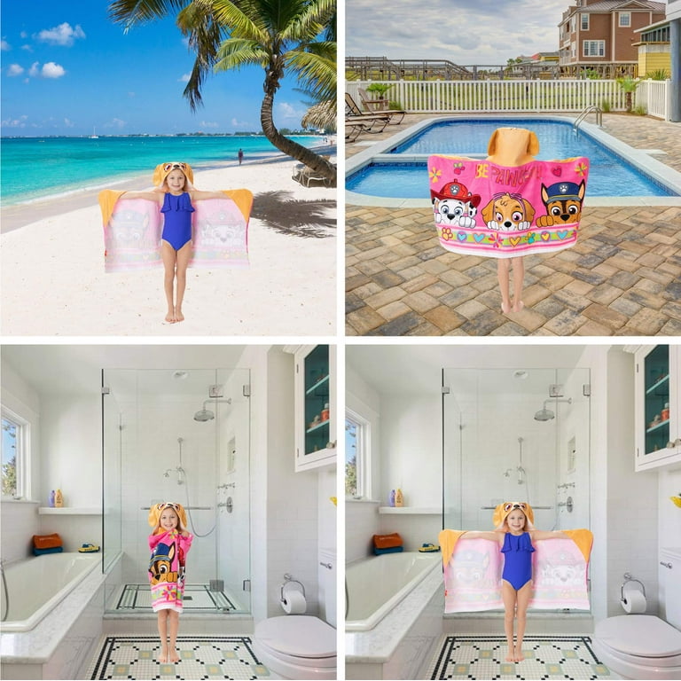 Franco Kids Bath and Beach Soft Cotton Terry Hooded Towel Wrap, 24