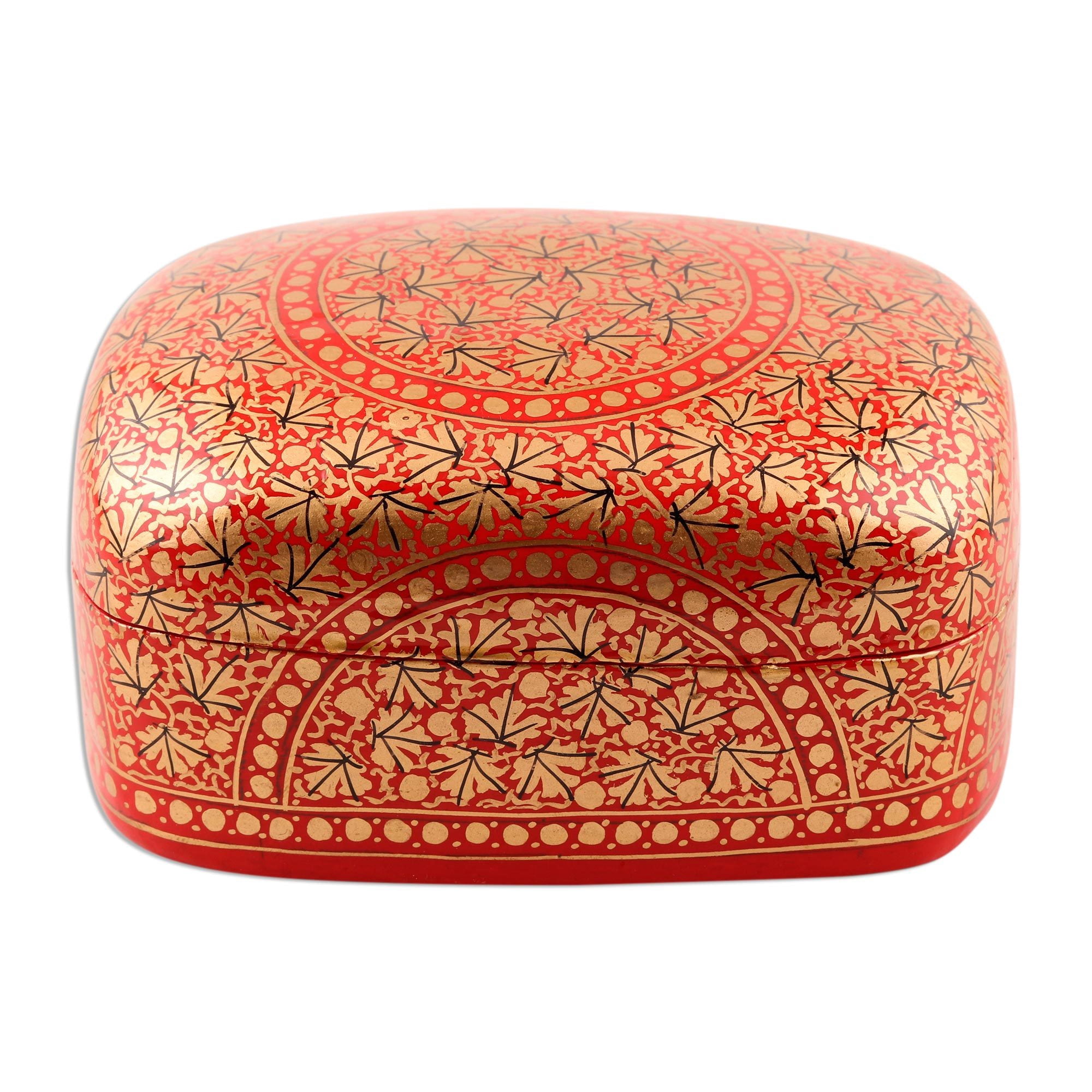 NOVICA Papier mache decorative box, 'Kashmir Coffer'