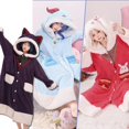 thumbnail image 2 of Pijamas de Cosplay de Genshin Impact, albornoz de felpa lindo, Anime Tartaglia Xiao Zhongli Ganyu Scaramouche, camisón grueso con capucha de invierno, 2 of 4