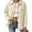 Beige, variant on Womens Corduroy Shacket Coats Corduroy Button Collared Long Sleeve Loose Fit Shirt Jacket with Flap Chest Pockets Casual Layering Outerwear