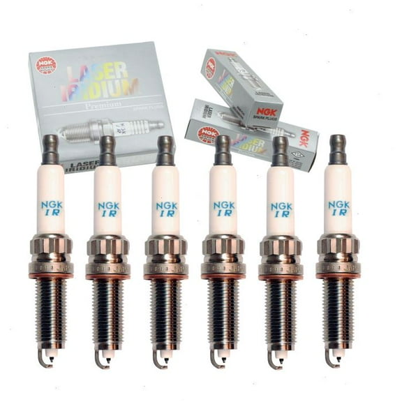 6 pc NGK Laser Iridium Spark Plugs compatible with BMW 535i xDrive 3.0L L6 2011-2016