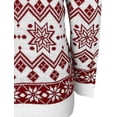 thumbnail image 4 of Suéter navideño de cuello alto para mujer, suéter de punto con estampado de alce, jersey informal de manga larga, tops de invierno, 4 of 5