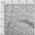 thumbnail image 2 of oneOone Silk Tabby Gray Fabric Floral Silhouette Sewing Fabric By The Yard Printed Diy Clothing Sewing Supplies 42 Inch Wide, 2 of 4