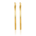 thumbnail image 3 of 14K Solid Yellow Gold Square Tube Round Medium Hoop Earrings, 3 of 10