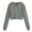 Light Gray-XhYZF, variant on RFQWOVSR Girls Crop Zip Up Hoodie Soft Comfortable with Pocket Casual Jacket 5-6 Years