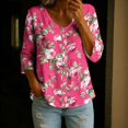 thumbnail image 2 of Womens Tops Boho Dressy Cotton Linen Lightweight Business Work Blouse Stretch Blouses Dressy Casual Vacation Clothes, Watermelon Red,XXL, 2 of 6