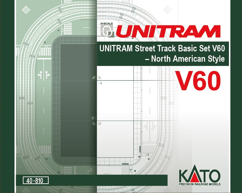 N Scale Kato 40-810 V60 UNITRAM North American Style Oval Track Set 40810 