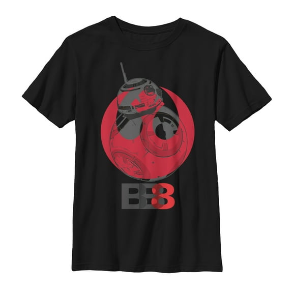 Boy's Star Wars The Last Jedi BB-8 Rebel Emblem  Graphic Tee Black X Small