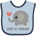 thumbnail image 3 of Inktastic Loved by Grandma Cute Grandchild Boys or Girls Baby Bib, 3 of 4