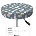 thumbnail image 4 of Kdxio Cute Rabbit Print Stool Covers Round,Stretch Round Bar Stool Covers Washable Bar Stool Cushion Slipcover for 12-15 Inch Chair, 4 of 7