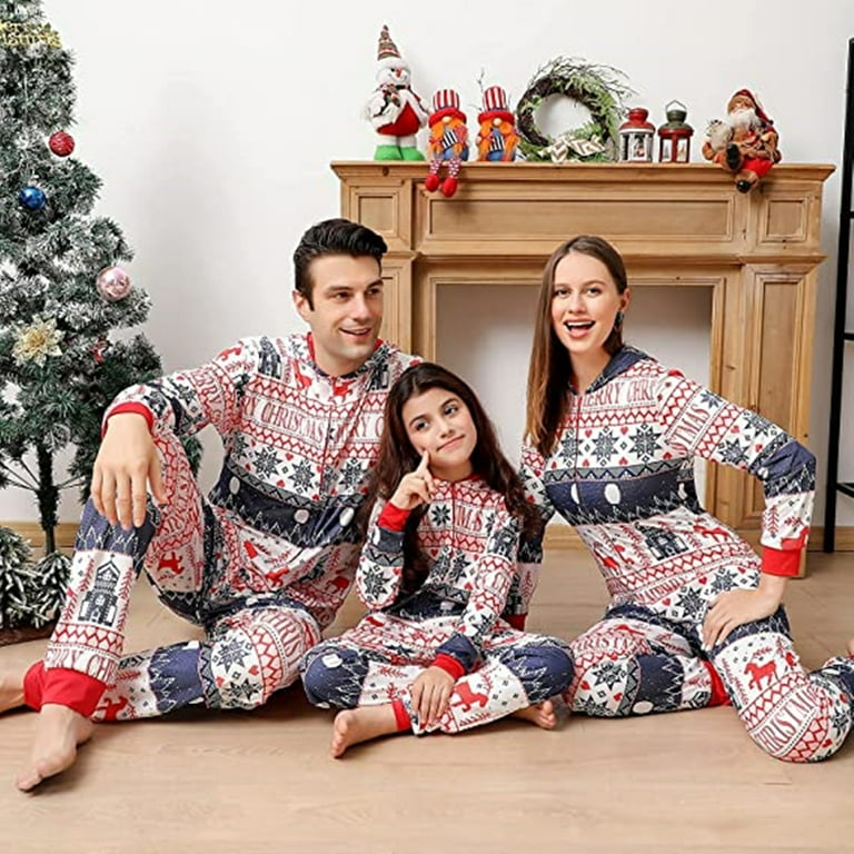 Meihuida Matching Christmas Onesies Pajamas for Family Holiday