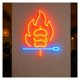thumbnail image 2 of Letrero De Neón Con Forma De Barbacoa Y Kebab, Luz LED Regulable Para Decoración De Fiestas, Cocinas, Restaurantes De Comida Rápida Y Cocinas 42cm, 2 of 3