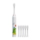 thumbnail image 2 of Fiudx Cepillo de Dientes Eléctrico, Vibración de Alta Frecuencia, 5 Velocidades de Intensidad, Recargable Por Usb, Elimina Sarro y Manchas, Apto para Uso Diario, Incluye 1 Cepillo de Dientes, 4 Cabez, 2 of 5