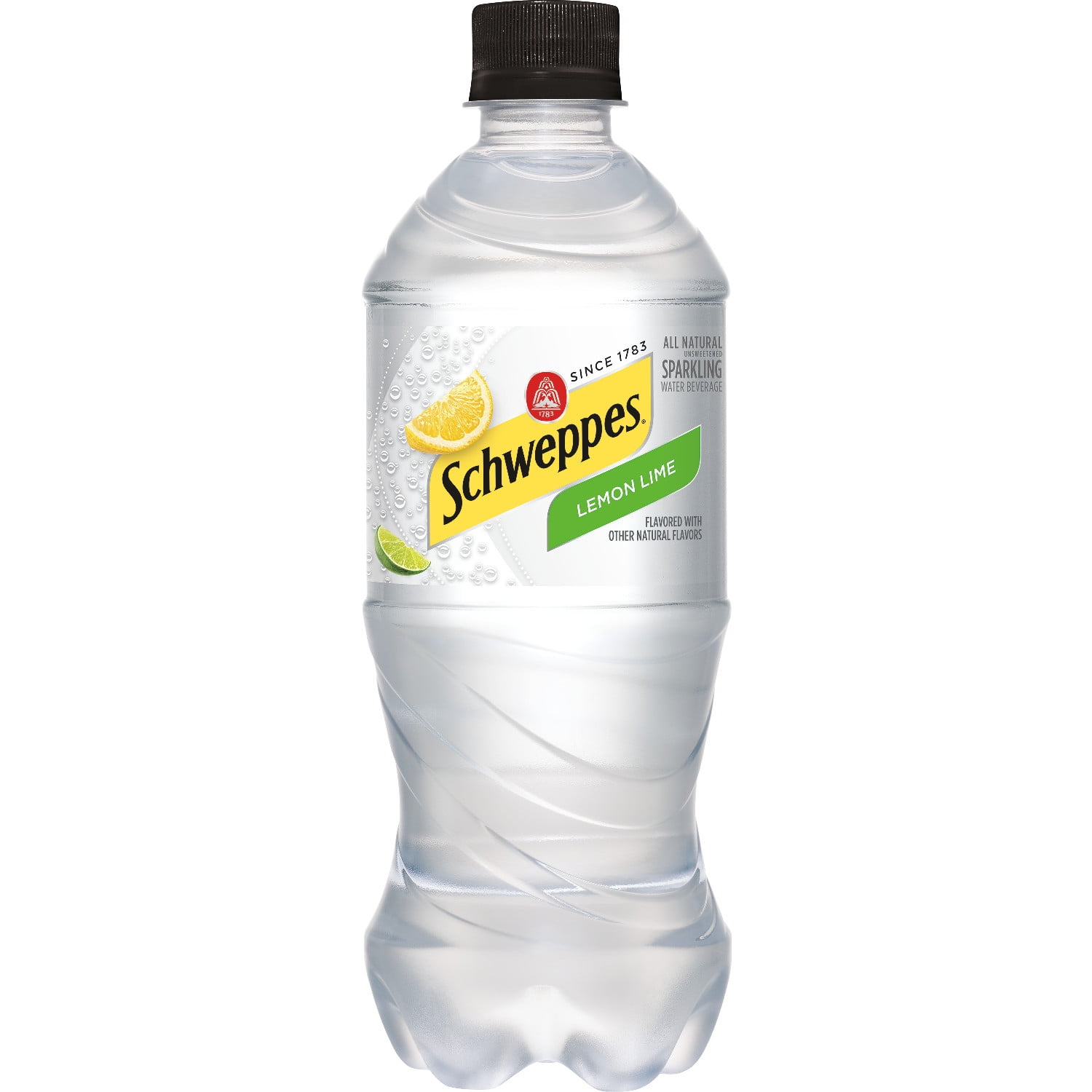Schweppes Lemon Lime Sparkling Water Beverage, 20 fl oz bottle