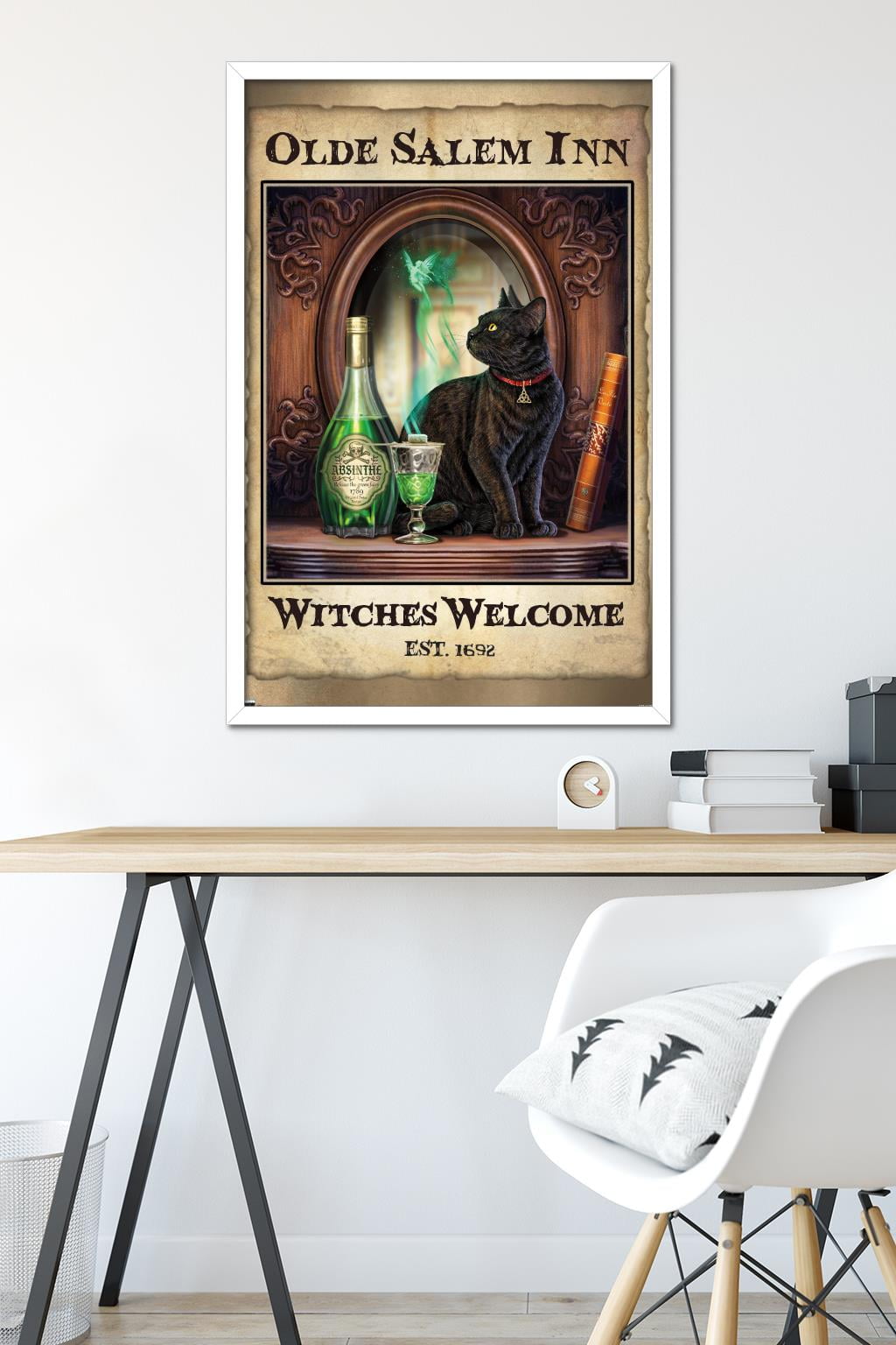 Lisa Parker - Absinthe Witches Welcome Wall Poster, 22.375" x 34", Framed