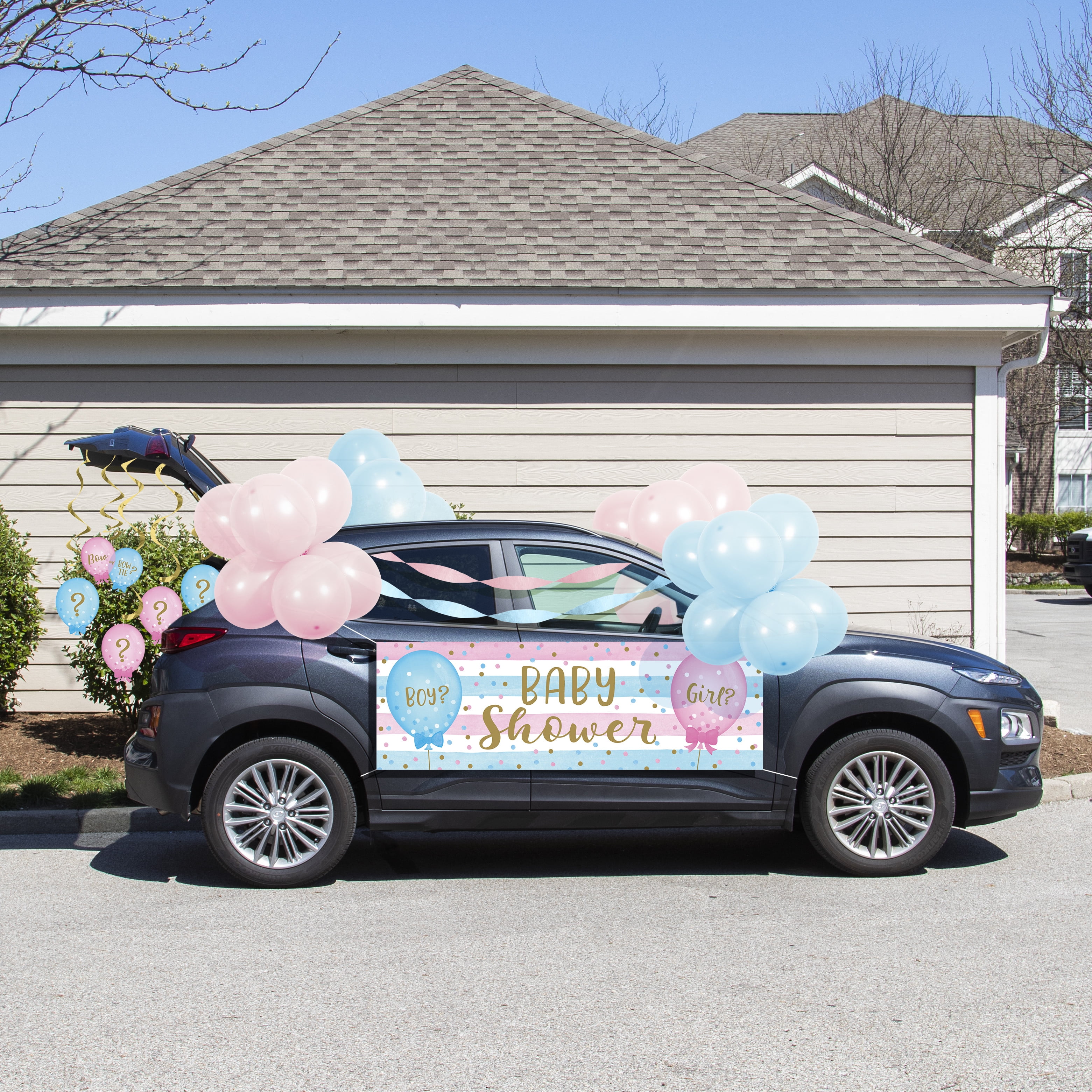 Gender Reveal Car Parade Decorations Kit