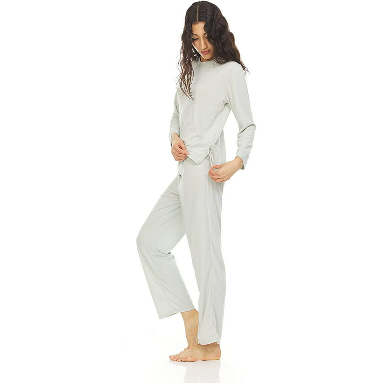 Bearpaw Women's Long Sleeve Pullover Top with Pants, 2-Piece Pajama Set 