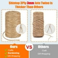 NANAHuang 328 Feet 3mm Thick Natural Jute Twine, 3Ply Black Garden