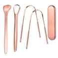 thumbnail image 2 of Tongue Scraper Tongue Cleaner Brush Kit for Adults (4 Pcs), Stainless Steel Tough Tongue Cleaner for Oral Hygiene & Fresh Breath Oral Care Products A, 2 of 3