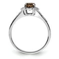 thumbnail image 2 of Sterling Silver Rhodium Smoky Quartz & Diam. Ring QR3091SQ, 2 of 5