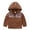 Brown, variant on EQWLJWE Children's Baby Boys Girls Leopard-print Jacket Fleece Hooded Zipper Jacket Girls' Outerwear Holiday Clearance