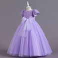 thumbnail image 1 of Falda infantil Vestido de princesa infantil Vestido de niña con flores rosas Falda larga con lazo, 1 of 6