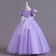 thumbnail image 1 of Falda infantil Vestido de princesa infantil Vestido de niña con flores rosas Falda larga con lazo, 1 of 6