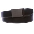 thumbnail image 2 of Men's Feather Edged Slide Leather Dress Belt with Automatic Buckle, 2 of 4
