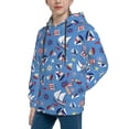 thumbnail image 2 of Pofeuu Colorful Sailing Ship Print Kids Pullover Hoodies Warm Thick Hooded Sweatshirt with Packet for Boys Girls-Large, 2 of 6