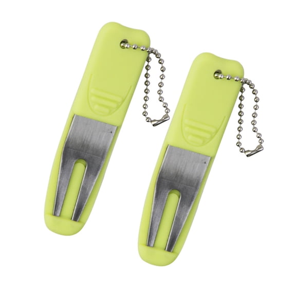 2Pcs Golf Fixer Golfs Green Divot Tool Strong Metal Bending Golfs Tool for Men and Women Golfer Golf Green Use