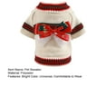 thumbnail image 7 of Limei Dog Clothes Fine Workmanship Bow Tie Soft Comfortable Lightweight Keep Warm Polyester Christmas Elements Dog Sweater for Winter, 7 of 7