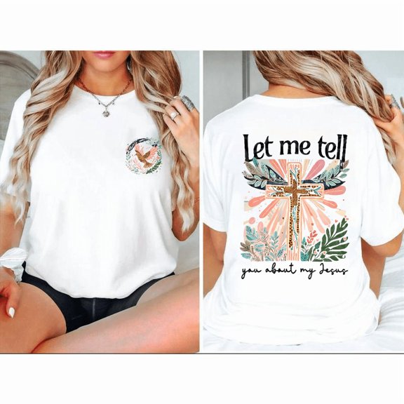 My Jesus Tee Christian T-Shirt Witness Graphic Top Faith Sharing Design Soft Cotton Comfort Fit Colors White Sizes S-5XL