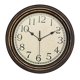 thumbnail image 1 of Relojes colgantes de estilo Retro, reloj de pared redondo de 12 pulgadas con números arábigos grandes silenciosos sin tictac para dormitorio de Hotel, antigua perfecl  Reloj de pared, 1 of 8