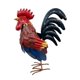 thumbnail image 3 of Figura de gallo de metal, escultura animal creativa en 3D, resistente a la intemperie, decorativa, de hierro. Estilo B, 3 of 8