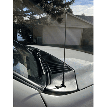 12" inch Black Stainless Antenna Mast Power Radio AM/FM for FORD F-250-F750 1997-2016