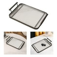 thumbnail image 5 of Serving Trays Multi Purpose Tableware With Handles Rectangular Acrylic Jewelry Storage Tray Plate For Hotel Desk Party Tabletop Home , Black, 5 of 7