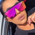 thumbnail image 3 of New Trend Large One Piece Frame UV400 Sunglasses Street Shot Driving Glasses, 3 of 5