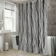 thumbnail image 6 of NixiYa Farmhouse Shower Curtain Grey Fabric Shower Curtain for Bathroom Decor Chic Style 72" x 72", 6 of 6
