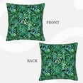 thumbnail image 3 of Bingfone Monstera Leaves Linen Throw Pillow Covers Cushion Case Pocket Button Vintage Farmhouse Pillowcase for Sofa Couch Bed 16"x16", 3 of 9