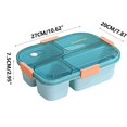 thumbnail image 3 of CHUANK Office Worker‘s Lunch Box - Microwave Safe Bento Box with Sectional Design  Leakproof Fresh-keeping Container  Food Grade Material  1550ml Capacity, 3 of 6