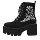 thumbnail image 1 of NECHOLOGY Botas Mujer Adulto Femenino Zapatos Botines mujer Zapatos de moda para mujer, cuñas transpirables, botas Retro con cordones, botas cómodas para ir a la (Black, 7), 1 of 7
