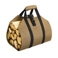 thumbnail image 1 of Riwesomey Portador de leña Plegable Portador de troncos de lona Bolsa de transporte de encerada grande Bolsa de impermeable con asas para Jardín y Patio Riwesomey TO002304-00, 1 of 6