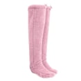 thumbnail image 1 of GUOOL over Knee High Fuzzy Protection Thick Warm Leg Cover Super Soft Thigh High Socks Pink, 1 of 9