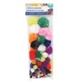 thumbnail image 1 of TINY HANDS Rainbow Pom-Poms - 100 pcs, Assorted Sizes & Colours (Ages 3+), 100pcs, 1 of 4