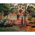 thumbnail image 2 of Gauguin, Paul 31x26 White Modern Wood Framed Museum Art Print Titled - The Large Tree, 2 of 4