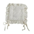 thumbnail image 2 of Floral Chair Pad Ruffled Seat Cushion Breathable Cotton Fabric for Farmhouse Kitchen Chairs, 2 of 9