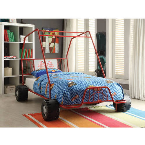 Xander Twin Bed Red Com, Red Twin Bed