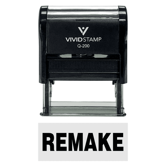 Vivid Stamp REMAKE Self-Inking Office Rubber Stamp (Black) - Medium